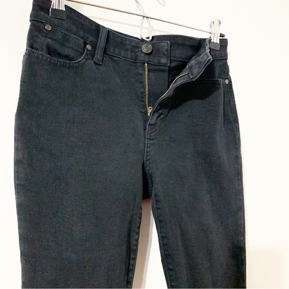 Talbots Slim Ankle Jeans Black Wash Denim Five Pocket Styling Size 4 🖤 - Picture 2 of 9